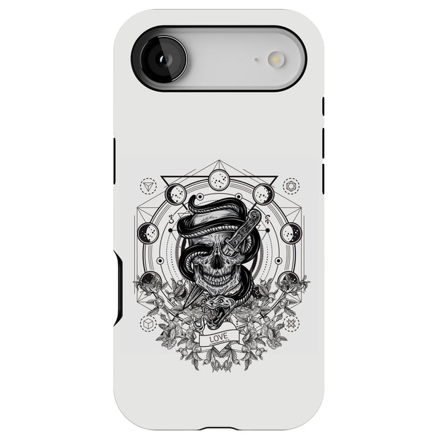 Skull Snake Tough Cases For Apple iPhone (17, 16, 15, 14, 13, 12, 11, X, SE, 8, 7/ Air, Plus, Pro, Max, Mini, XR, XS), Print in USA
