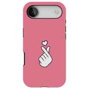 Finger Heart Tough Cases For Apple iPhone (17, 16, 15, 14, 13, 12, 11, X, SE, 8, 7/ Air, Plus, Pro, Max, Mini, XR, XS), Print in USA