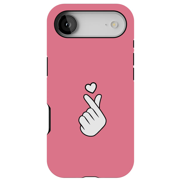 Finger Heart Tough Cases For Apple iPhone (17, 16, 15, 14, 13, 12, 11, X, SE, 8, 7/ Air, Plus, Pro, Max, Mini, XR, XS), Print in USA