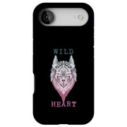 Wild Heart Wolf Tough Cases For Apple iPhone (17, 16, 15, 14, 13, 12, 11, X, SE, 8, 7/ Air, Plus, Pro, Max, Mini, XR, XS), Print in USA