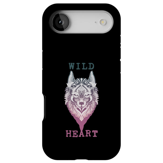 Wild Heart Wolf Tough Cases For Apple iPhone (17, 16, 15, 14, 13, 12, 11, X, SE, 8, 7/ Air, Plus, Pro, Max, Mini, XR, XS), Print in USA