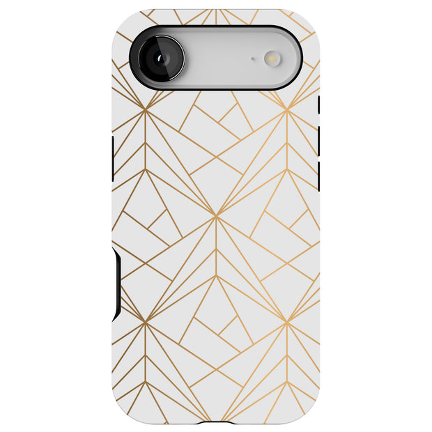 Golden Pattern Tough Cases For Apple iPhone (17, 16, 15, 14, 13, 12, 11, X, SE, 8, 7/ Air, Plus, Pro, Max, Mini, XR, XS), Print in USA
