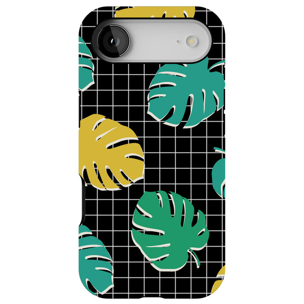 Tropical Leaves Tough Cases For Apple iPhone (17, 16, 15, 14, 13, 12, 11, X, SE, 8, 7/ Air, Plus, Pro, Max, Mini, XR, XS), Print in USA