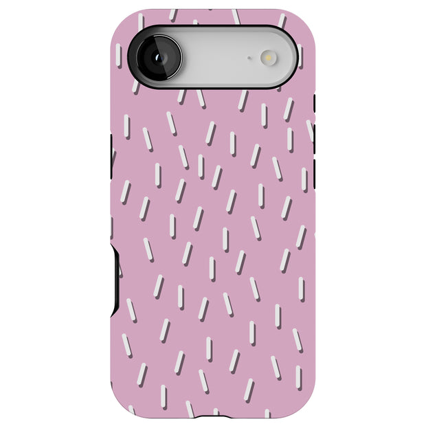 Confetti Pink Tough Cases For Apple iPhone (17, 16, 15, 14, 13, 12, 11, X, SE, 8, 7/ Air, Plus, Pro, Max, Mini, XR, XS), Print in USA