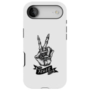 Peace Skeleton Tough Cases For Apple iPhone (17, 16, 15, 14, 13, 12, 11, X, SE, 8, 7/ Air, Plus, Pro, Max, Mini, XR, XS), Print in USA