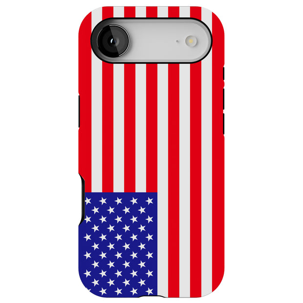 Flag America Tough Cases For Apple iPhone (17, 16, 15, 14, 13, 12, 11, X, SE, 8, 7/ Air, Plus, Pro, Max, Mini, XR, XS), Print in USA