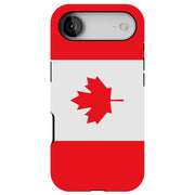 Flag Canada Tough Cases For Apple iPhone (17, 16, 15, 14, 13, 12, 11, X, SE, 8, 7/ Air, Plus, Pro, Max, Mini, XR, XS), Print in USA
