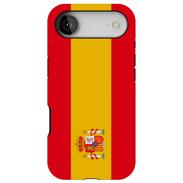 Flag Spain Tough Cases For Apple iPhone (17, 16, 15, 14, 13, 12, 11, X, SE, 8, 7/ Air, Plus, Pro, Max, Mini, XR, XS), Print in USA