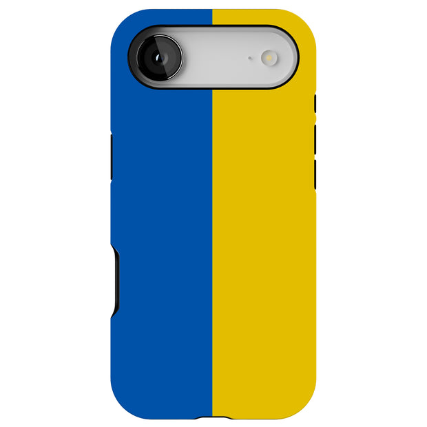 Flag Ukraine Tough Cases For Apple iPhone (17, 16, 15, 14, 13, 12, 11, X, SE, 8, 7/ Air, Plus, Pro, Max, Mini, XR, XS), Print in USA