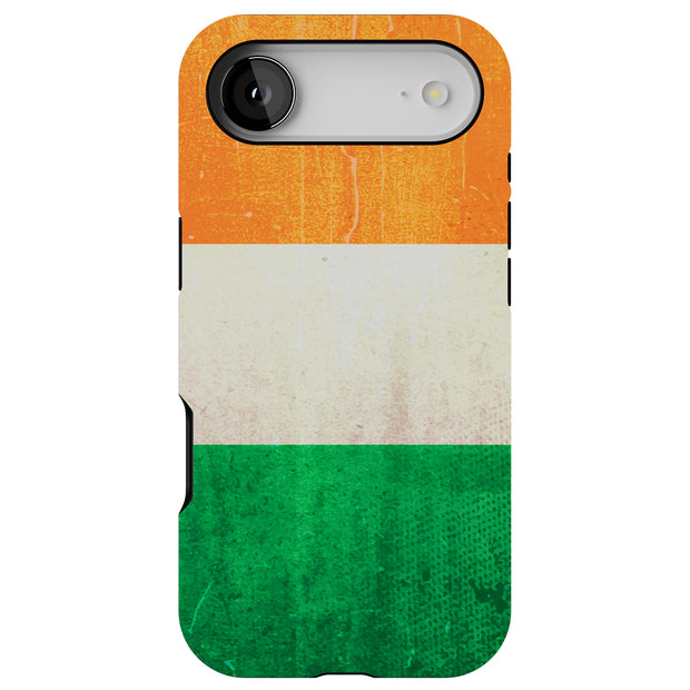 Ireland Flag  Tough Cases For Apple iPhone (17, 16, 15, 14, 13, 12, 11, X, SE, 8, 7/ Air, Plus, Pro, Max, Mini, XR, XS), Print in USA