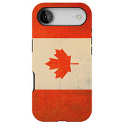 Old Flag Canada Tough Cases For Apple iPhone (17, 16, 15, 14, 13, 12, 11, X, SE, 8, 7/ Air, Plus, Pro, Max, Mini, XR, XS), Print in USA