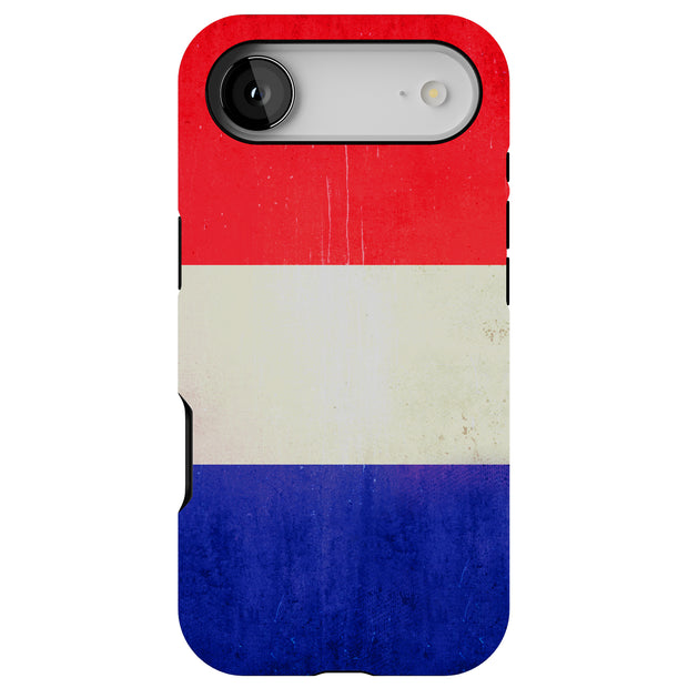 Old Flag France Tough Cases For Apple iPhone (17, 16, 15, 14, 13, 12, 11, X, SE, 8, 7/ Air, Plus, Pro, Max, Mini, XR, XS), Print in USA