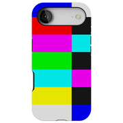 TV Color Bars Tough Cases For Apple iPhone (17, 16, 15, 14, 13, 12, 11, X, SE, 8, 7/ Air, Plus, Pro, Max, Mini, XR, XS), Print in USA