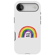 Rainbow Love 1 Tough Cases For Apple iPhone (17, 16, 15, 14, 13, 12, 11, X, SE, 8, 7/ Air, Plus, Pro, Max, Mini, XR, XS), Print in USA