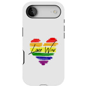 Rainbow Love 2 Tough Cases For Apple iPhone (17, 16, 15, 14, 13, 12, 11, X, SE, 8, 7/ Air, Plus, Pro, Max, Mini, XR, XS), Print in USA