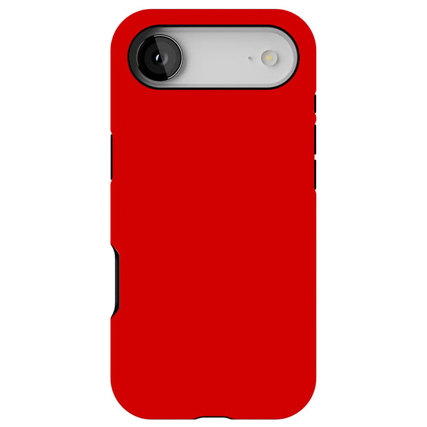 Red Tough Cases For Apple iPhone (17, 16, 15, 14, 13, 12, 11, X, SE, 8, 7/ Air, Plus, Pro, Max, Mini, XR, XS), Print in USA
