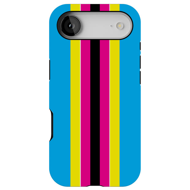 Race Stripe 17 Tough Cases For Apple iPhone (17, 16, 15, 14, 13, 12, 11, X, SE, 8, 7/ Air, Plus, Pro, Max, Mini, XR, XS), Print in USA