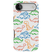 Dinosaur Cute 3 Tough Cases For Apple iPhone (17, 16, 15, 14, 13, 12, 11, X, SE, 8, 7/ Air, Plus, Pro, Max, Mini, XR, XS), Print in USA