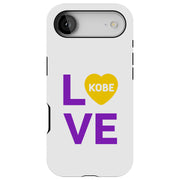 Love Kobe 3 Tough Cases For Apple iPhone (17, 16, 15, 14, 13, 12, 11, X, SE, 8, 7/ Air, Plus, Pro, Max, Mini, XR, XS), Print in USA