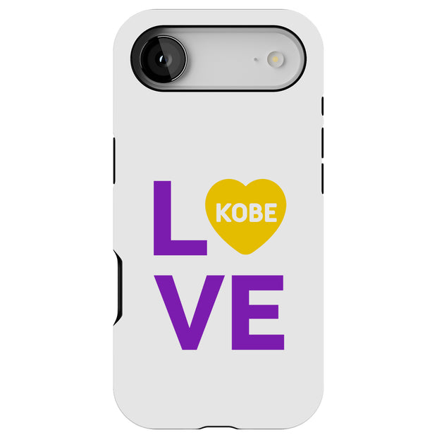 Love Kobe 3 Tough Cases For Apple iPhone (17, 16, 15, 14, 13, 12, 11, X, SE, 8, 7/ Air, Plus, Pro, Max, Mini, XR, XS), Print in USA