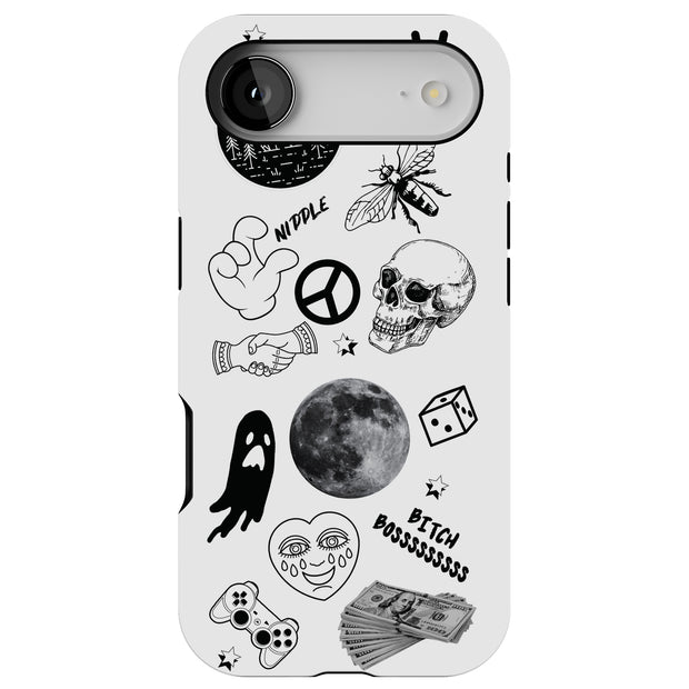 Ghost Collage Tough Cases For Apple iPhone (17, 16, 15, 14, 13, 12, 11, X, SE, 8, 7/ Air, Plus, Pro, Max, Mini, XR, XS), Print in USA