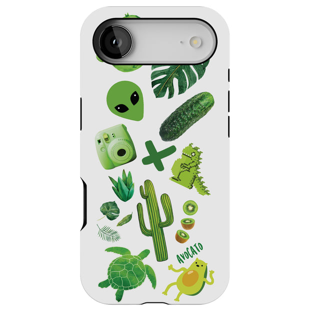 Alien Collage Tough Cases For Apple iPhone (17, 16, 15, 14, 13, 12, 11, X, SE, 8, 7/ Air, Plus, Pro, Max, Mini, XR, XS), Print in USA