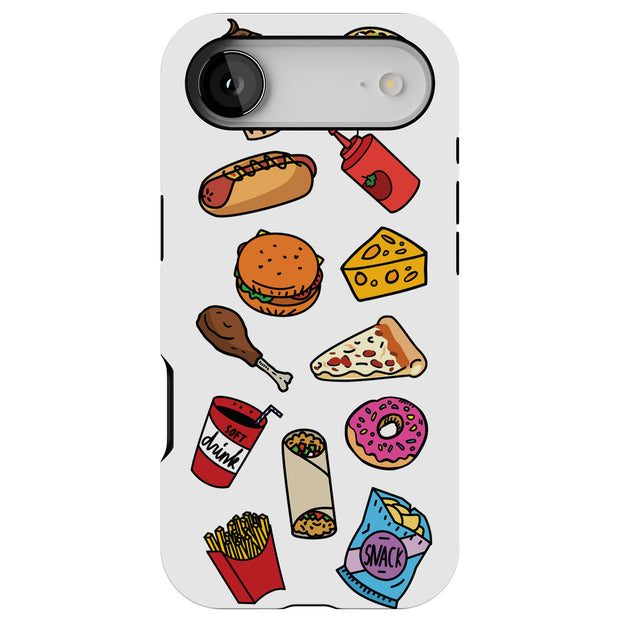 Food Collage Tough Cases For Apple iPhone (17, 16, 15, 14, 13, 12, 11, X, SE, 8, 7/ Air, Plus, Pro, Max, Mini, XR, XS), Print in USA
