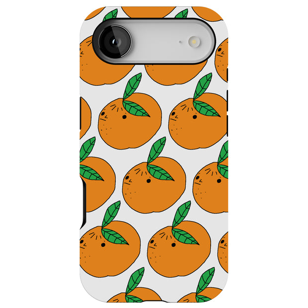 Orange Fruit Tough Cases For Apple iPhone (17, 16, 15, 14, 13, 12, 11, X, SE, 8, 7/ Air, Plus, Pro, Max, Mini, XR, XS), Print in USA