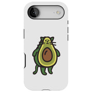 Cat Avocado Tough Cases For Apple iPhone (17, 16, 15, 14, 13, 12, 11, X, SE, 8, 7/ Air, Plus, Pro, Max, Mini, XR, XS), Print in USA