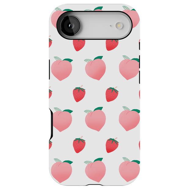 Pink Fruit Tough Cases For Apple iPhone (17, 16, 15, 14, 13, 12, 11, X, SE, 8, 7/ Air, Plus, Pro, Max, Mini, XR, XS), Print in USA