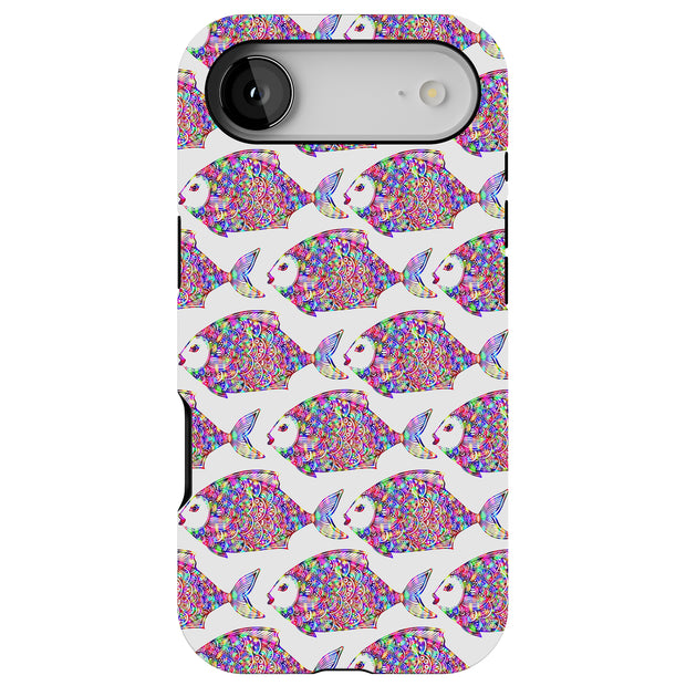 Sparkling Fish Tough Cases For Apple iPhone (17, 16, 15, 14, 13, 12, 11, X, SE, 8, 7/ Air, Plus, Pro, Max, Mini, XR, XS), Print in USA