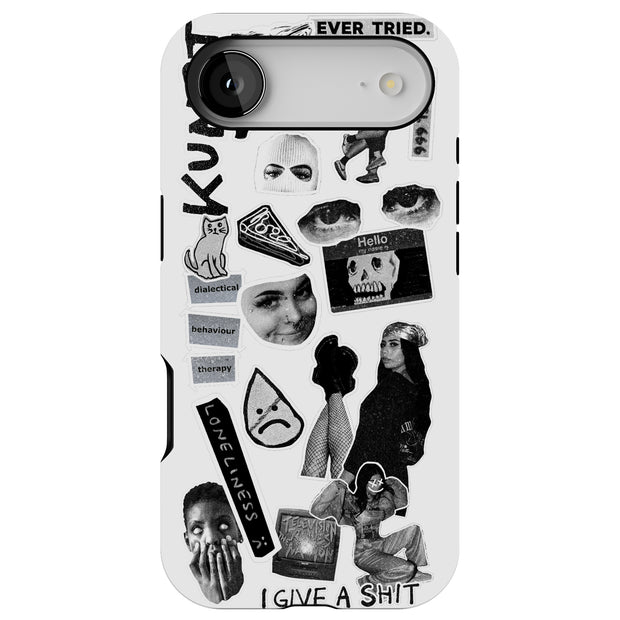 Grunge Collage5 Tough Cases For Apple iPhone (17, 16, 15, 14, 13, 12, 11, X, SE, 8, 7/ Air, Plus, Pro, Max, Mini, XR, XS), Print in USA