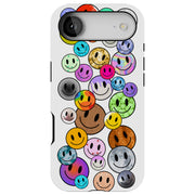 Cute Smile Face Tough Cases For Apple iPhone (17, 16, 15, 14, 13, 12, 11, X, SE, 8, 7/ Air, Plus, Pro, Max, Mini, XR, XS), Print in USA