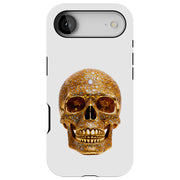Gold Gems Skull Tough Cases For Apple iPhone (17, 16, 15, 14, 13, 12, 11, X, SE, 8, 7/ Air, Plus, Pro, Max, Mini, XR, XS), Print in USA