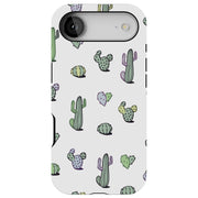 Cacti Pattern Tough Cases For Apple iPhone (17, 16, 15, 14, 13, 12, 11, X, SE, 8, 7/ Air, Plus, Pro, Max, Mini, XR, XS), Print in USA