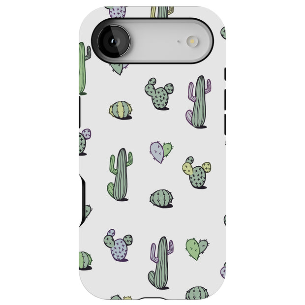 Cacti Pattern Tough Cases For Apple iPhone (17, 16, 15, 14, 13, 12, 11, X, SE, 8, 7/ Air, Plus, Pro, Max, Mini, XR, XS), Print in USA