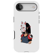 Girl in Mask Tough Cases For Apple iPhone (17, 16, 15, 14, 13, 12, 11, X, SE, 8, 7/ Air, Plus, Pro, Max, Mini, XR, XS), Print in USA