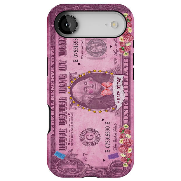Rich Bitch Tough Cases For Apple iPhone (17, 16, 15, 14, 13, 12, 11, X, SE, 8, 7/ Air, Plus, Pro, Max, Mini, XR, XS), Print in USA