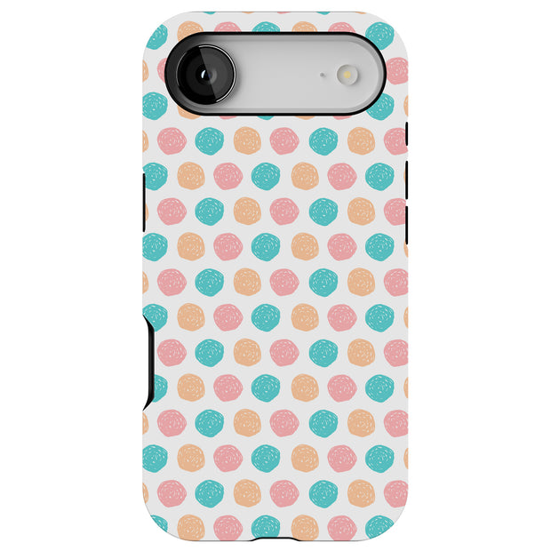 Polka Dot 12 Tough Cases For Apple iPhone (17, 16, 15, 14, 13, 12, 11, X, SE, 8, 7/ Air, Plus, Pro, Max, Mini, XR, XS), Print in USA