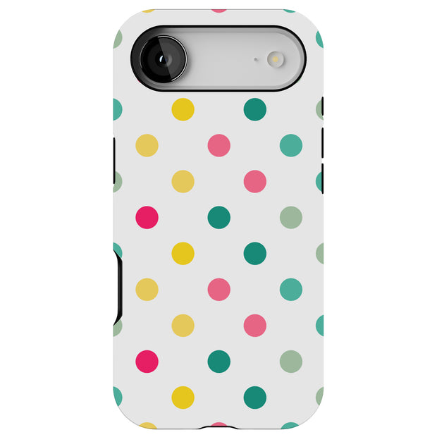 Polka Dot 16 Tough Cases For Apple iPhone (17, 16, 15, 14, 13, 12, 11, X, SE, 8, 7/ Air, Plus, Pro, Max, Mini, XR, XS), Print in USA