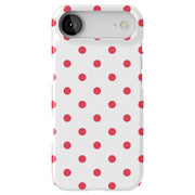 Dots White Tough Cases For Apple iPhone (17, 16, 15, 14, 13, 12, 11, X, SE, 8, 7/ Air, Plus, Pro, Max, Mini, XR, XS), Print in USA