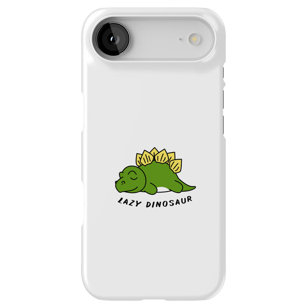 Lazy Dinosaur Tough Cases For Apple iPhone (17, 16, 15, 14, 13, 12, 11, X, SE, 8, 7/ Air, Plus, Pro, Max, Mini, XR, XS), Print in USA