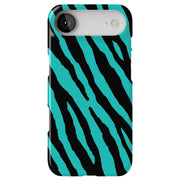 Bule Zebra Skin Tough Cases For Apple iPhone (17, 16, 15, 14, 13, 12, 11, X, SE, 8, 7/ Air, Plus, Pro, Max, Mini, XR, XS), Print in USA
