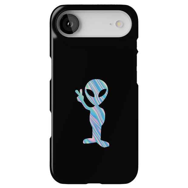 Alien Peace Tough Cases For Apple iPhone (17, 16, 15, 14, 13, 12, 11, X, SE, 8, 7/ Air, Plus, Pro, Max, Mini, XR, XS), Print in USA