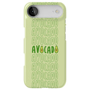 Avocado Text  Tough Cases For Apple iPhone (17, 16, 15, 14, 13, 12, 11, X, SE, 8, 7/ Air, Plus, Pro, Max, Mini, XR, XS), Print in USA