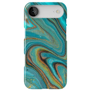 Gold Blu Marble Tough Cases For Apple iPhone (17, 16, 15, 14, 13, 12, 11, X, SE, 8, 7/ Air, Plus, Pro, Max, Mini, XR, XS), Print in USA
