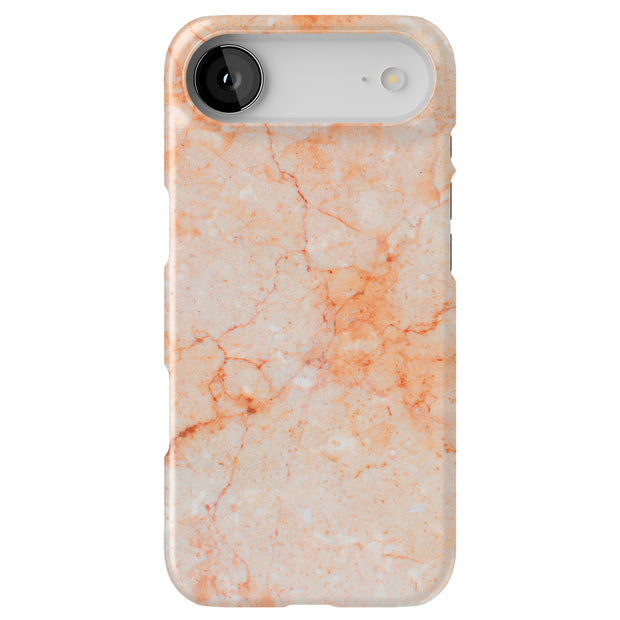 Orange Marble Tough Cases For Apple iPhone (17, 16, 15, 14, 13, 12, 11, X, SE, 8, 7/ Air, Plus, Pro, Max, Mini, XR, XS), Print in USA