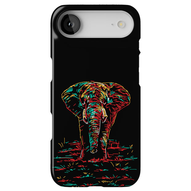Elephant Color Tough Cases For Apple iPhone (17, 16, 15, 14, 13, 12, 11, X, SE, 8, 7/ Air, Plus, Pro, Max, Mini, XR, XS), Print in USA