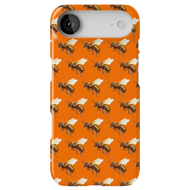Bee Pattern Tough Cases For Apple iPhone (17, 16, 15, 14, 13, 12, 11, X, SE, 8, 7/ Air, Plus, Pro, Max, Mini, XR, XS), Print in USA