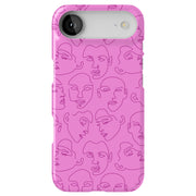 Line Face Tough Cases For Apple iPhone (17, 16, 15, 14, 13, 12, 11, X, SE, 8, 7/ Air, Plus, Pro, Max, Mini, XR, XS), Print in USA